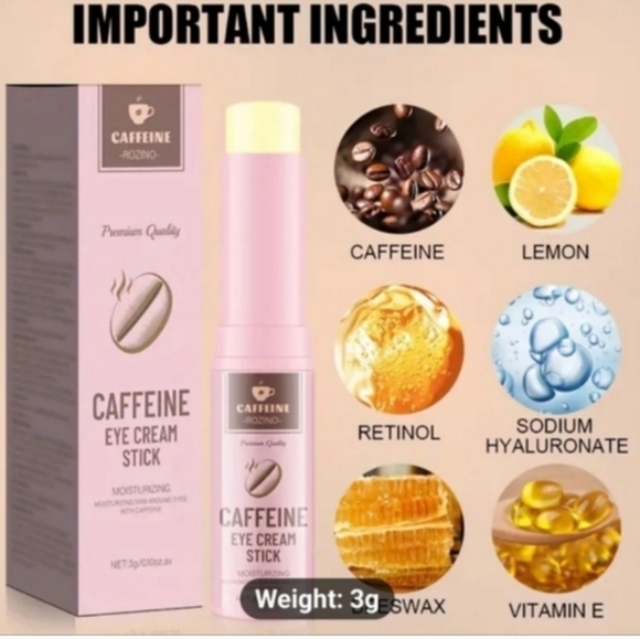 Caffeine Eye Stick 0.11oz Gentle Moisturizing For Under The Eyes - Picture 2 of 3